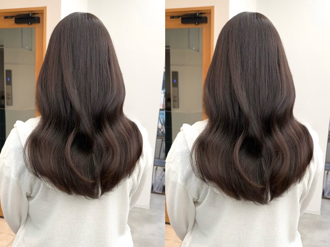 セミロング ラベンダーブラウン カット ヘアカラー 新田 琴美/ レイヤー/透明感のヘアスタイル