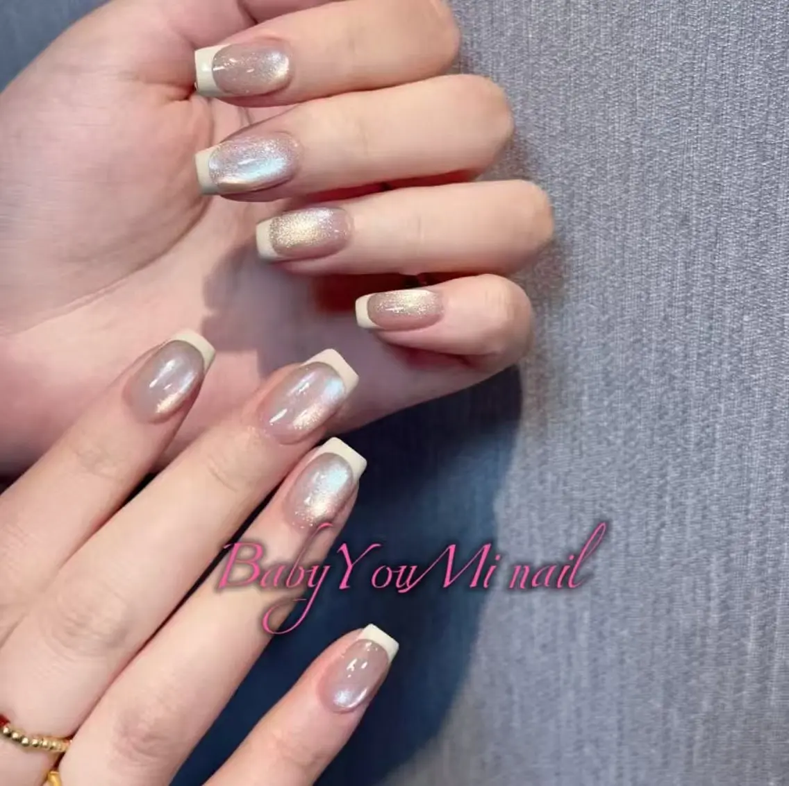 ネイル オーロラネイル 成人式 フットネイル フレンチネイル ジェルネイル ハンドネイル BabyYouMi nailのネイルデザイン