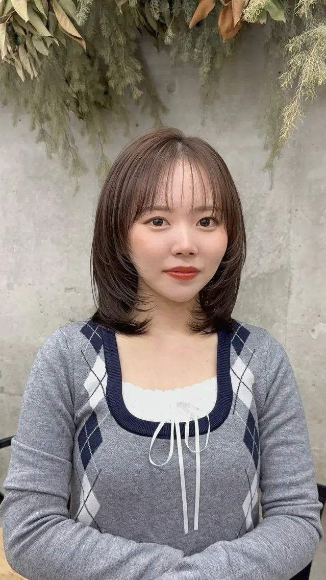 ミディアム レイヤーカット カット ヘアカラー 似合わせレイヤー/ TSUKASAのヘアスタイル
