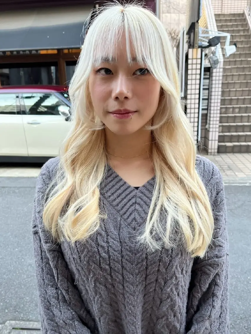 ブリーチ矯正美髪矯正 ✨オオエタクミのヘアスタイル