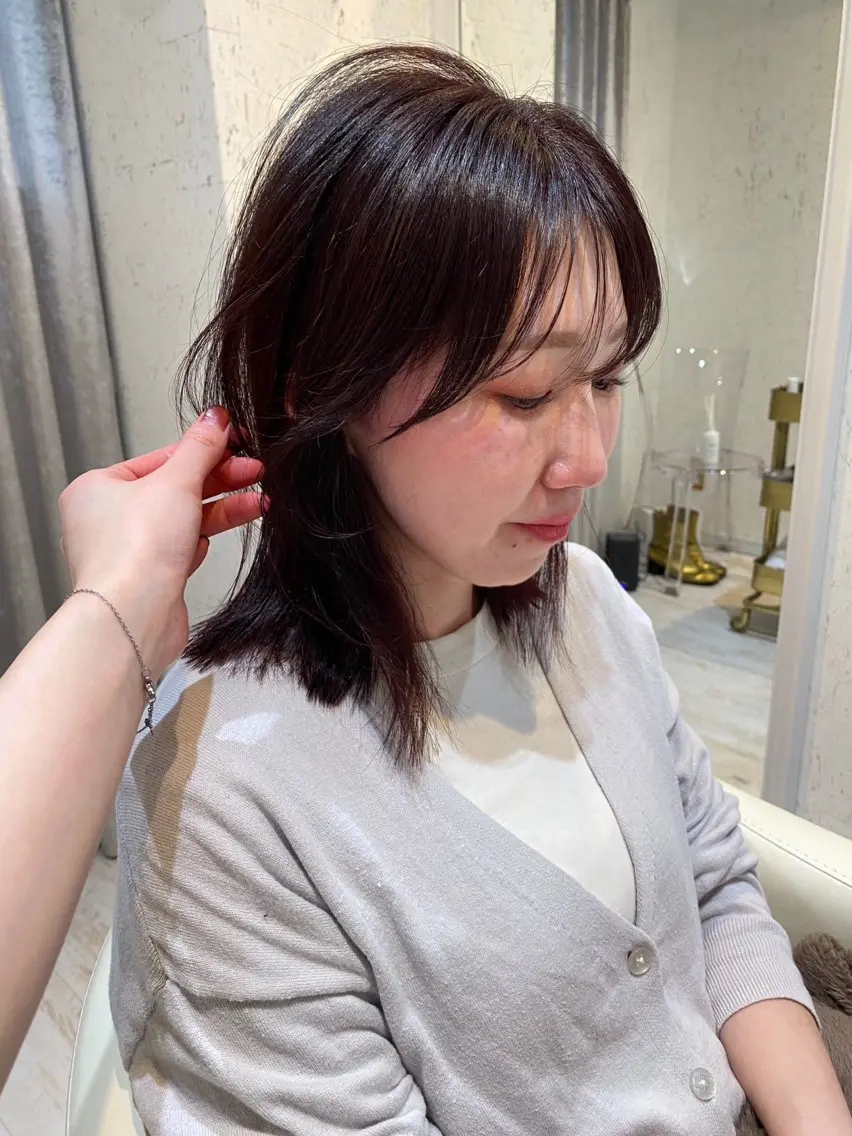 ミディアム カラー カット ヘアカラー トリートメント mai / linoah˚✧のヘアスタイル