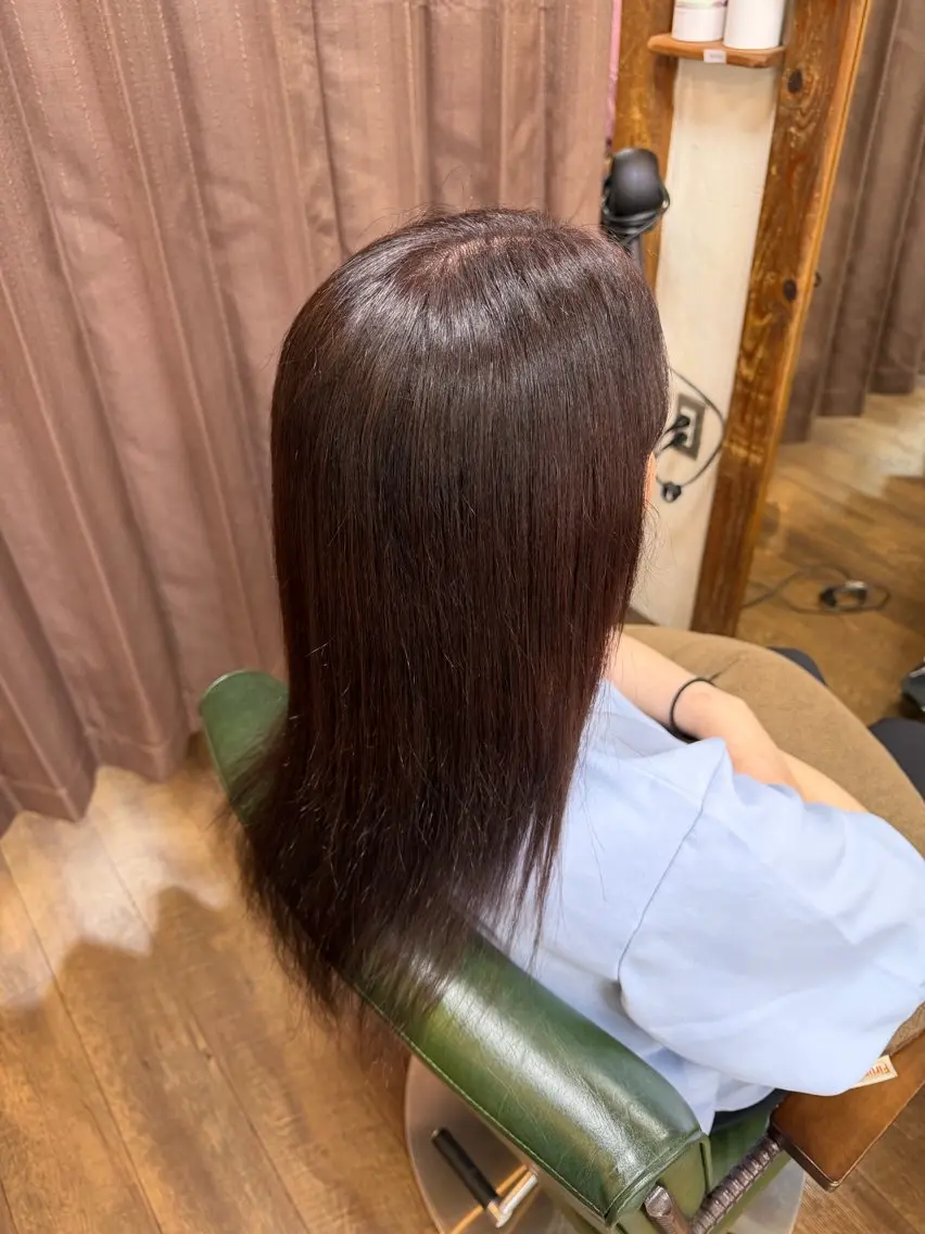 ロング ピンクブラウン ヘアカラー 岡井谷🐰 透明感カラー✨️のヘアスタイル
