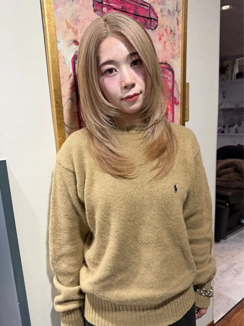 ミディアム カラー 似合わせカット カット ヘアカラー トリートメント mai / linoah˚✧のヘアスタイル