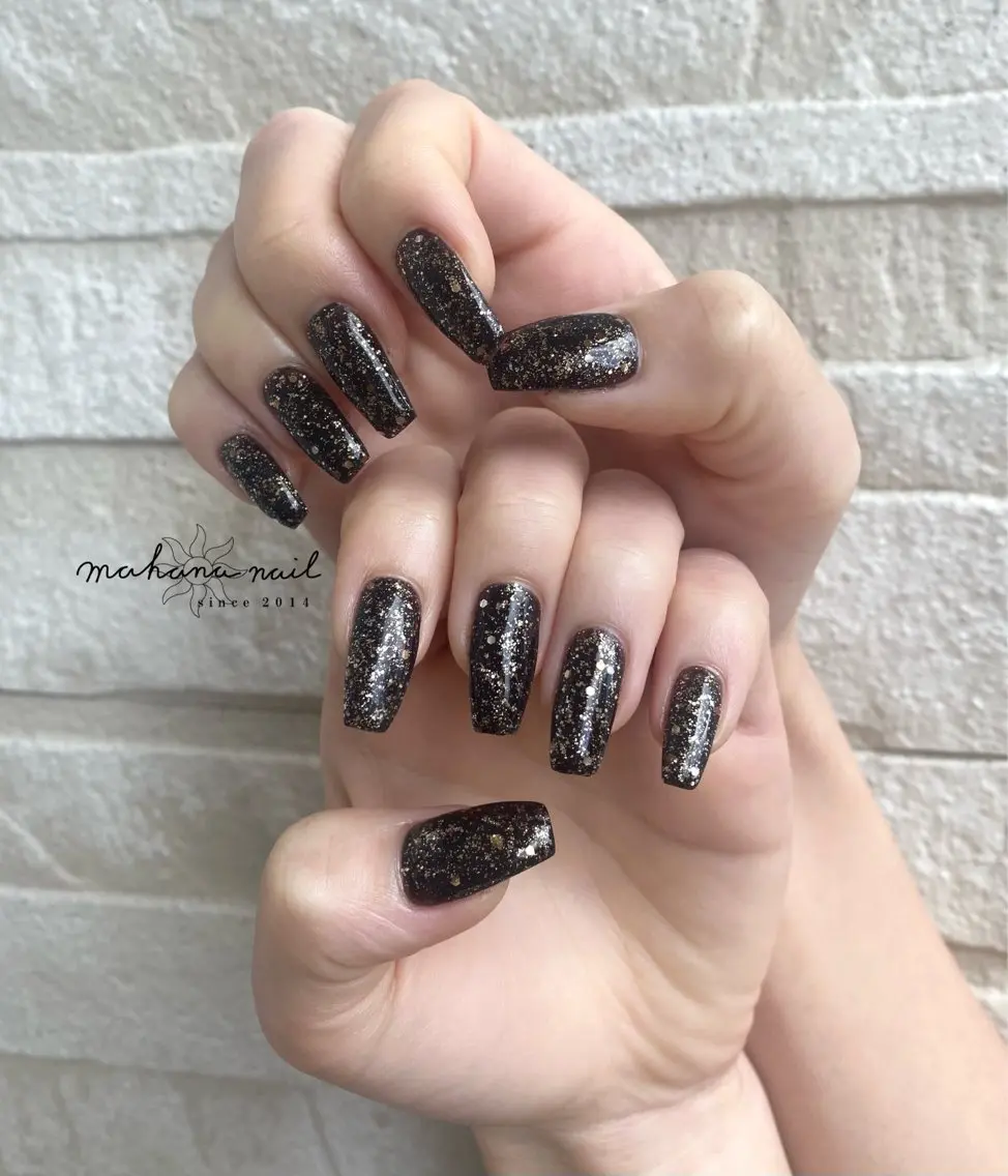 ネイル ラメ(グリッター) ワンカラーネイル mahana nailのネイルデザイン
