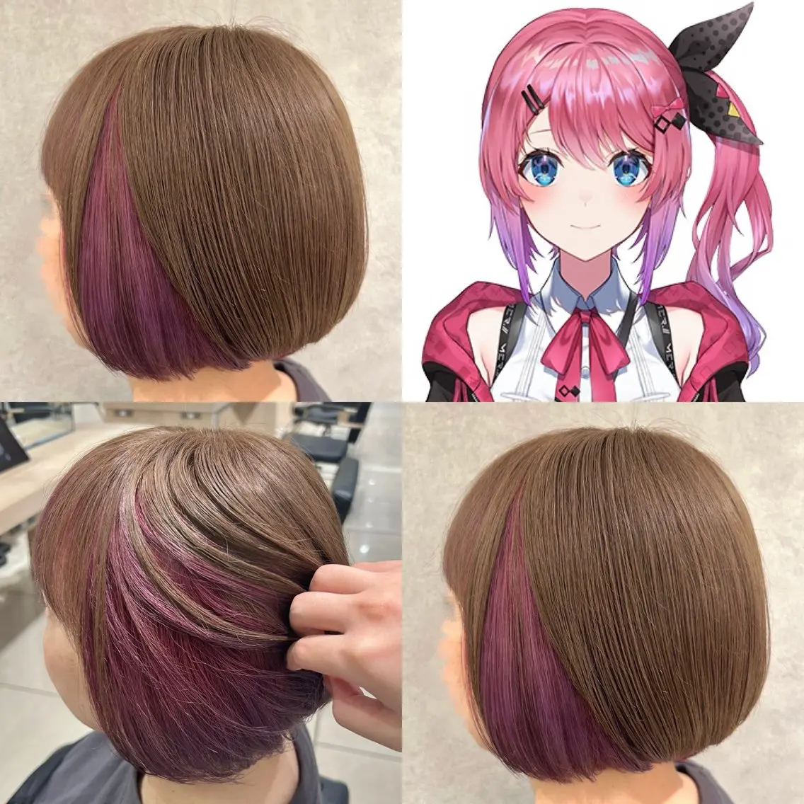 ショート カラー ヘアカラー 【🎀推しカラー × 艶髪】小池 雪奈のヘアスタイル