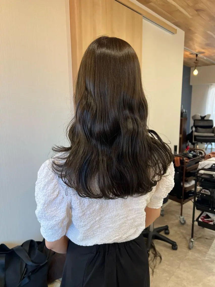 セミロング カラー カット ヘアカラー トリートメント トレンドと似合わせ/ マンツーマン/西上楓のヘアスタイル
