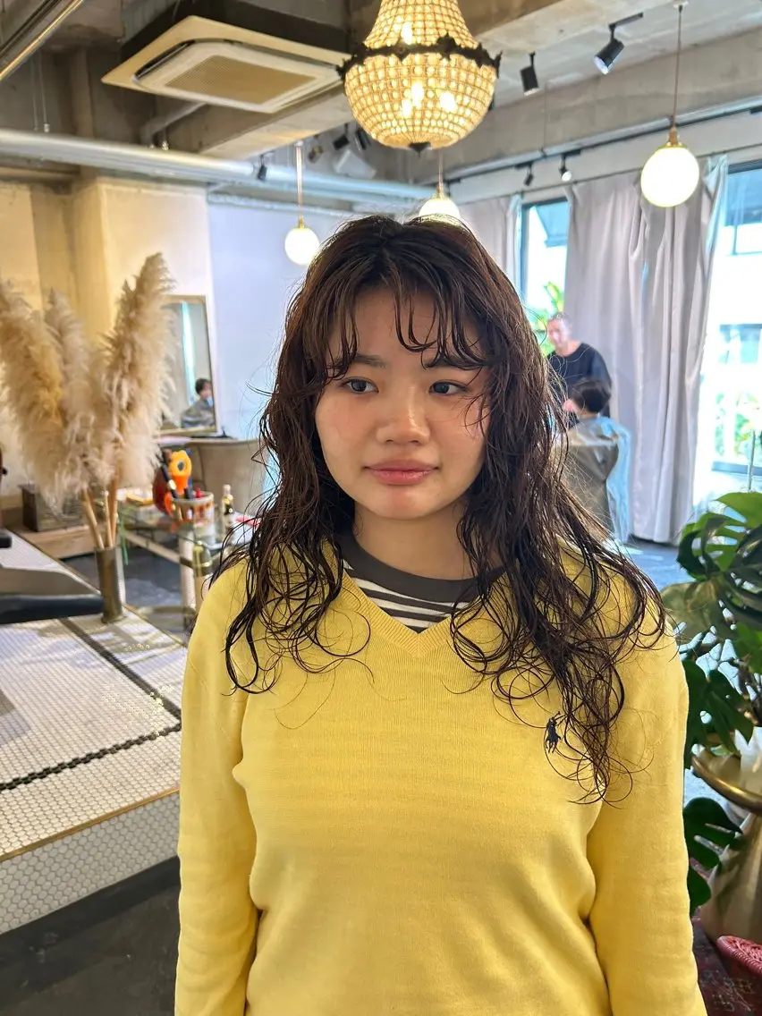 ロング パーマ カット はな SPURのヘアスタイル