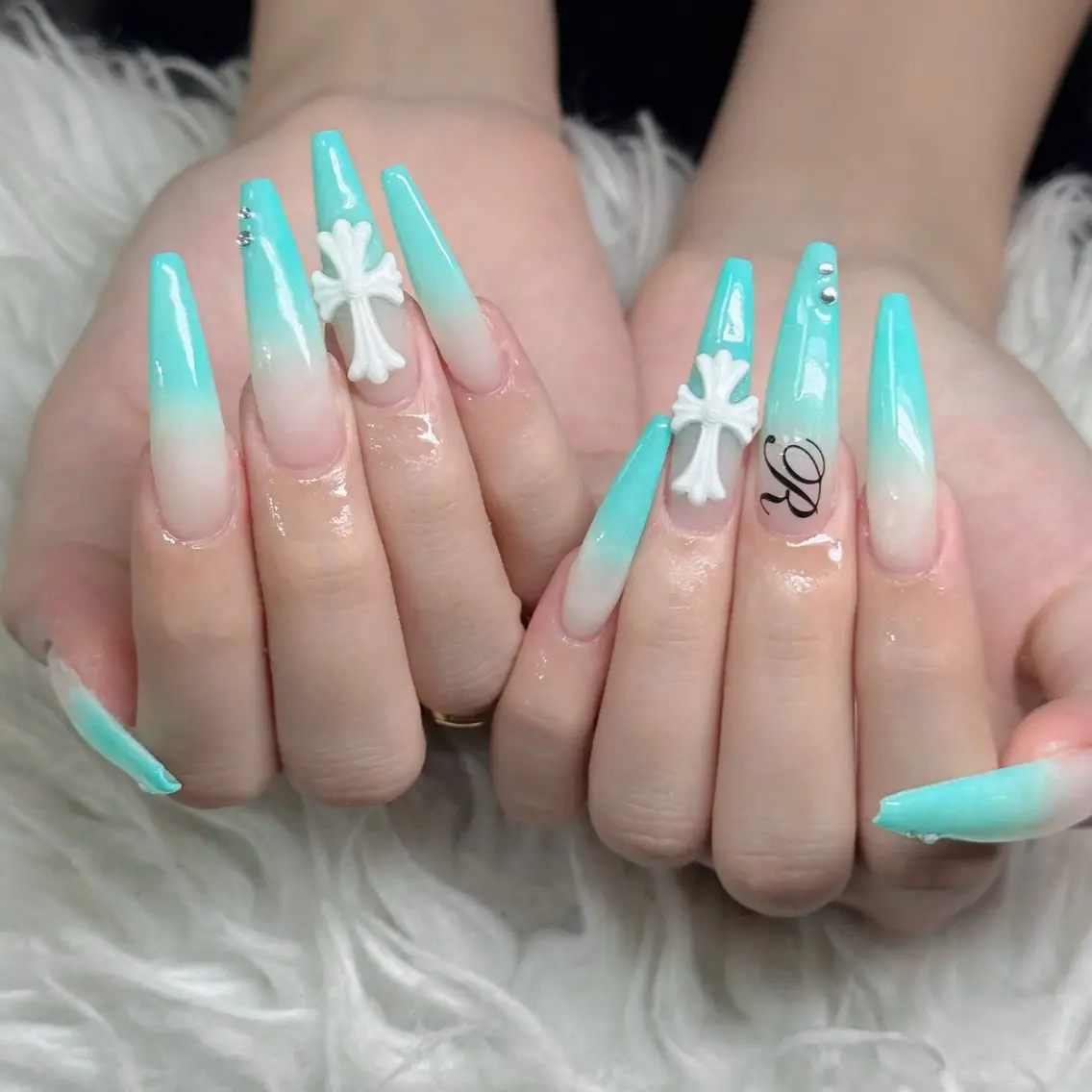 ネイル フットネイル フレンチネイル グラデーション 韓国ネイル ロングネイル ハンドネイル Hani Nail Salonのネイルデザイン