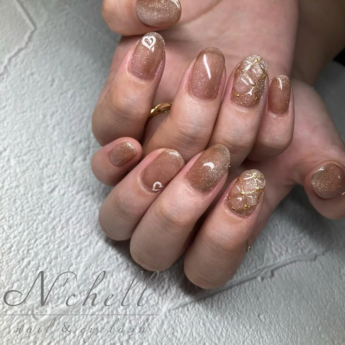 ネイル アートネイル ハート Nailist Miyukiのネイルデザイン
