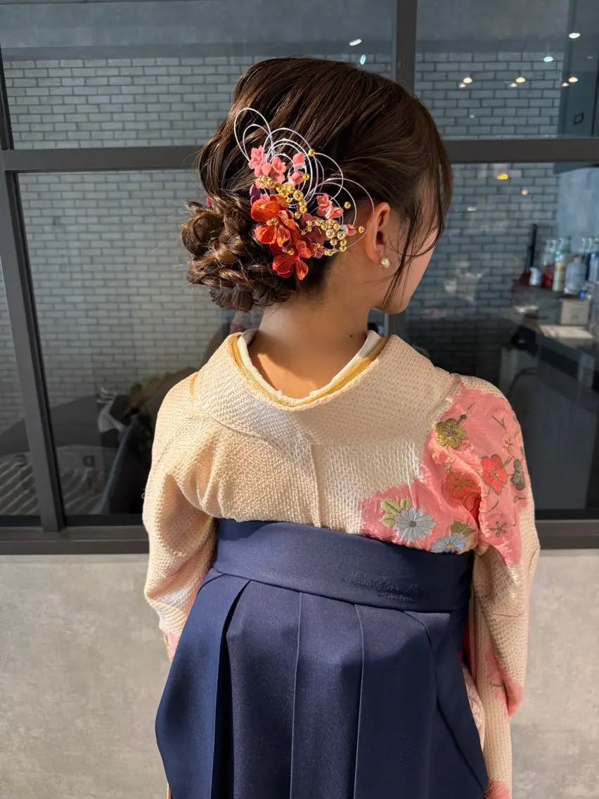 ヘアアレンジ 着物ヘア 卒業式のヘアスタイル ヘアセット 池田 みのりのヘアスタイル