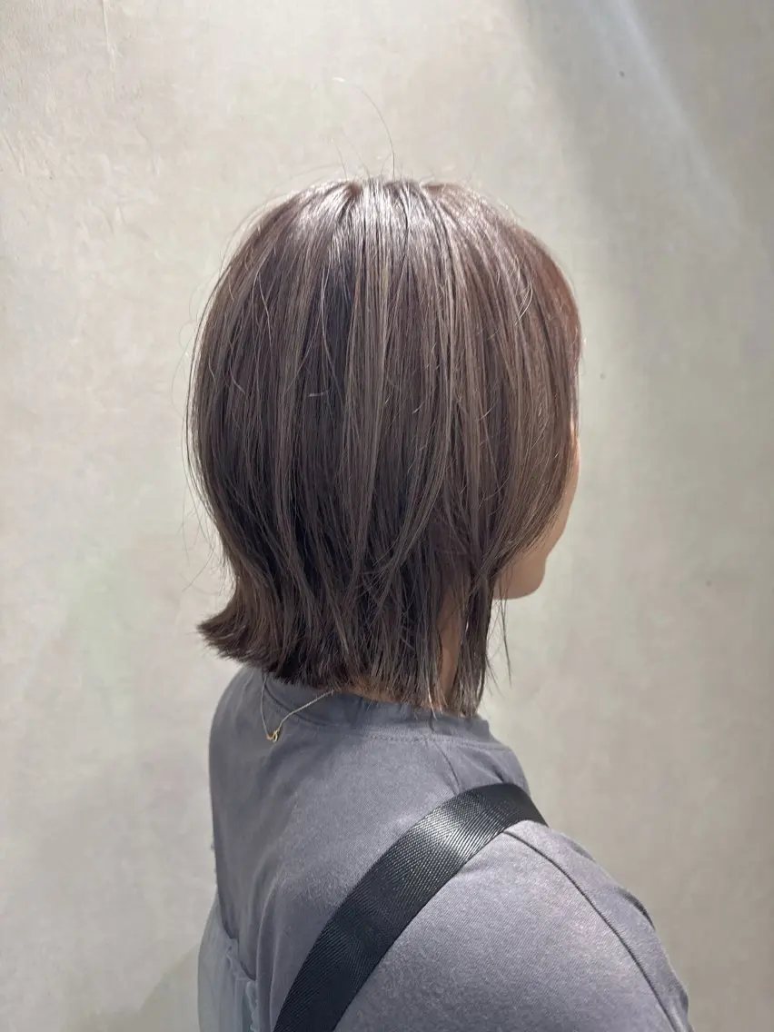 ミディアム カラー カット ヘアカラー シマオカイッセイ 個室サロンaceのヘアスタイル