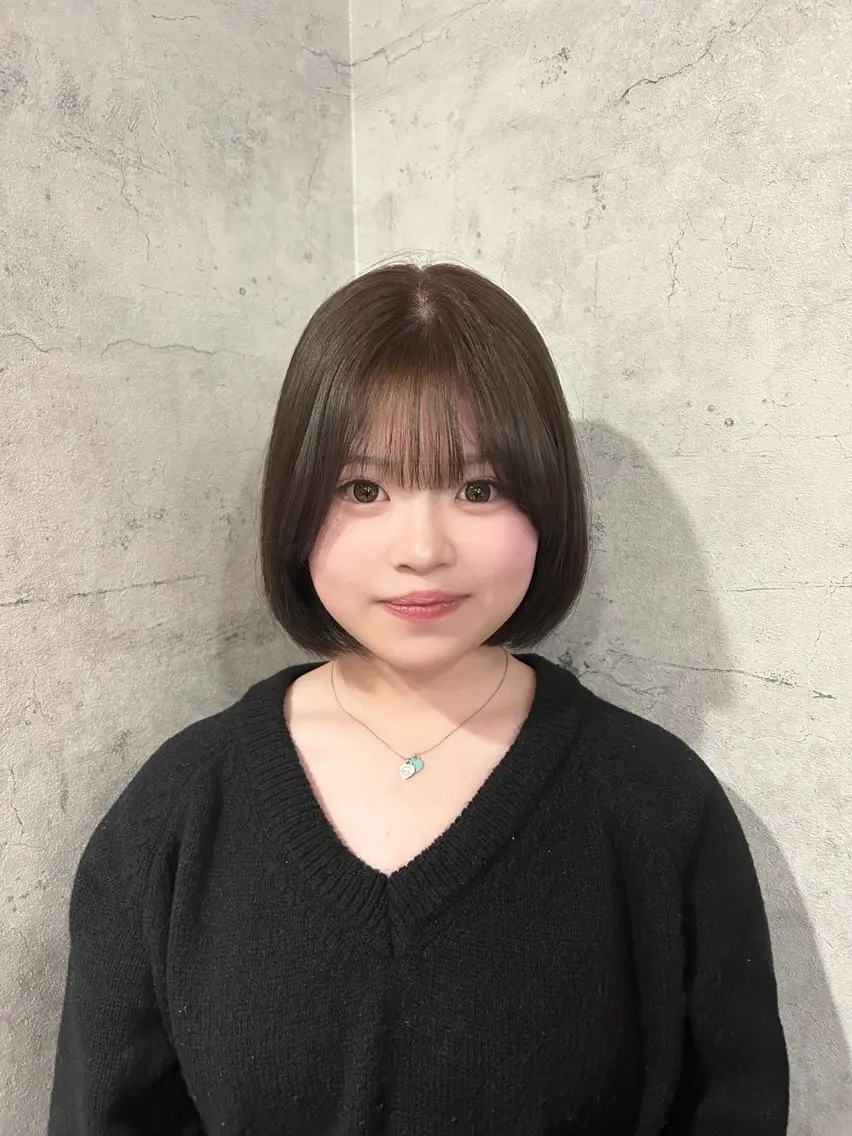 ミディアム カラー ブラウンカラー 透明感カラー ヘーゼル ボブ カット ヘアカラー トリートメント パーソナルカラー 診断🍀マリンのヘアスタイル