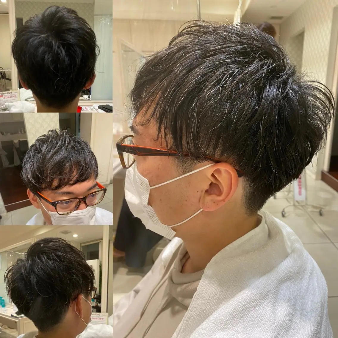 ショート 白髪ぼかしデザイン ハイライト/宮本純登のヘアスタイル
