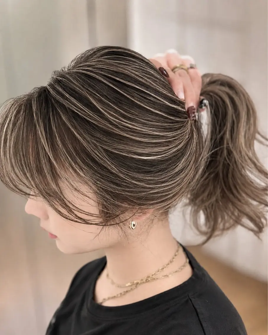 ハイライト+ワンカラーの写真