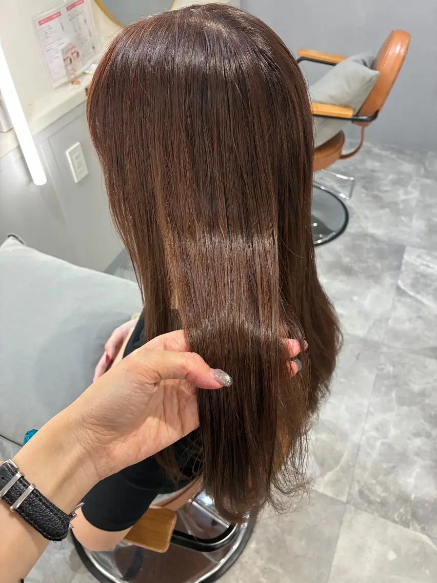 ロング チョコレートブラウン カットモデル募集/ あやね☁໒꒱·ﾟのヘアスタイル