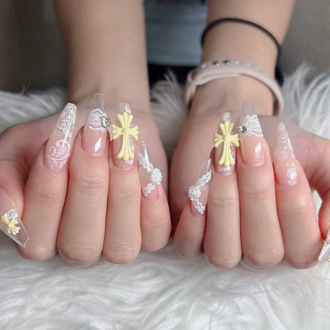 ネイル フットネイル フレンチネイル グラデーション 韓国ネイル ロングネイル ハンドネイル Hani Nail Salonのネイルデザイン
