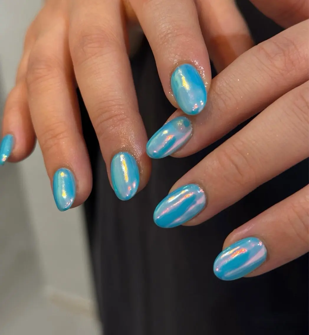 ネイル オーロラネイル ミラーネイル ハンドネイル Blé nailのネイルデザイン