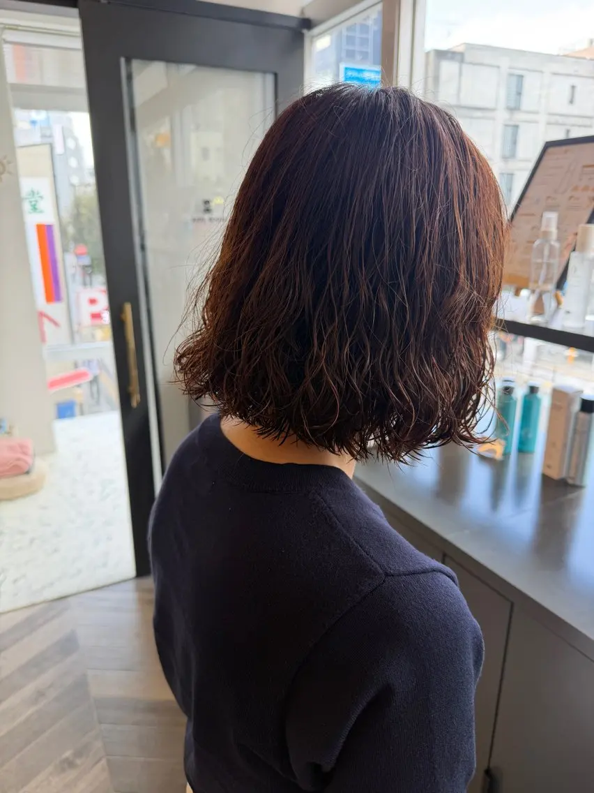 パーマ ボブ 🌱赤み消しカラー/ 浦和/橋本 舞羽🌱のヘアスタイル
