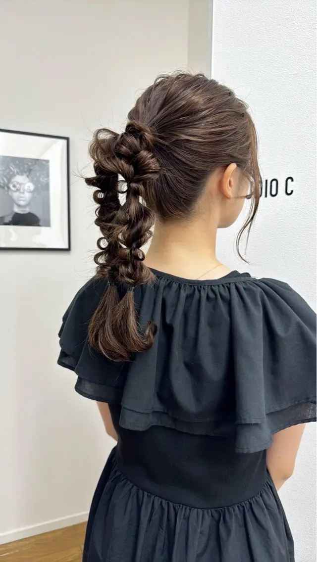 ロング ヘアセット gisel エリナのヘアスタイル