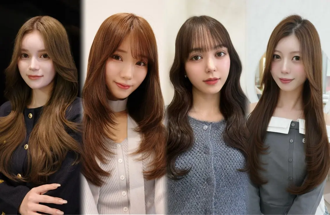 ロング レイヤーカット 似合わせカット 小顔カット カット ヘアカラー トリートメント 小顔くびれヘア 顔まわり銀座/さやかのヘアスタイル