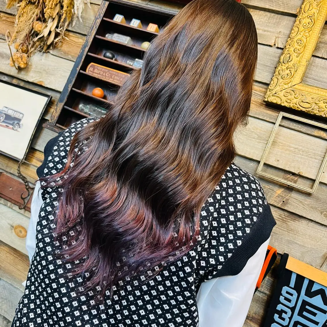 ロング カラー ヘアカラー 川崎 かなでのヘアスタイル
