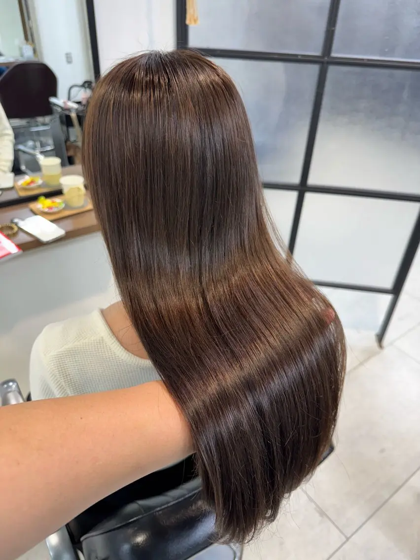 ロング カラー 髪質改善 カット 縮毛矯正 トリートメント 湘南パーマ髪質改善 職人　HIROKIのヘアスタイル