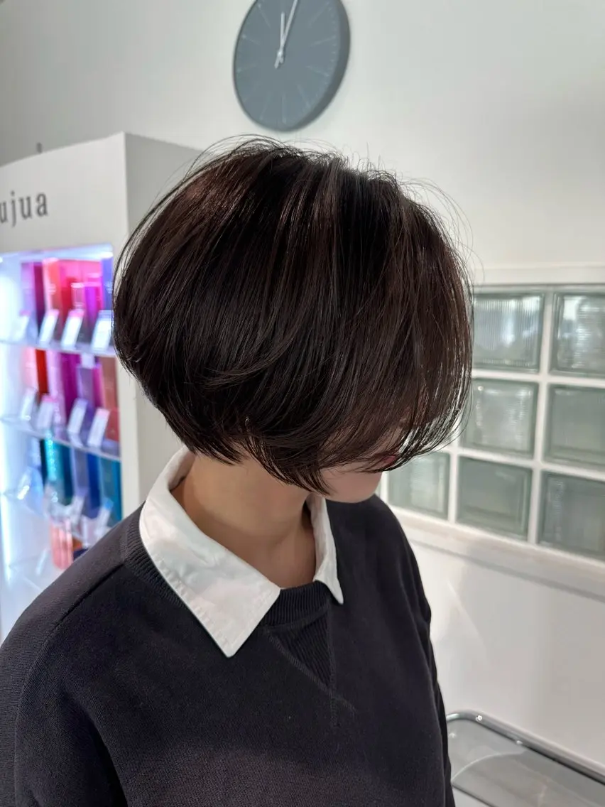 ショート ショートボブ ボブ ハイライト 髪質改善 レイヤーカット カット JILBLAN京都 ショート/ハイライトのヘアスタイル