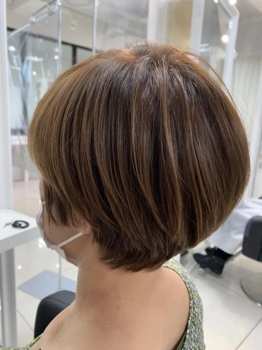 【明るめ白髪染めにも対応】カット+ファイバープレックスカラーの写真