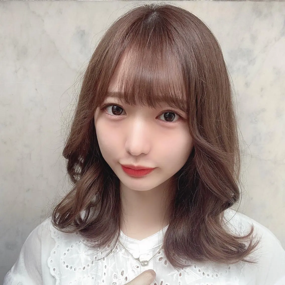 ミディアム カラー くびれヘア 韓国風ヘア ✨️美髪矯正×似合わ せ艶カラー✨藤田透のヘアスタイル