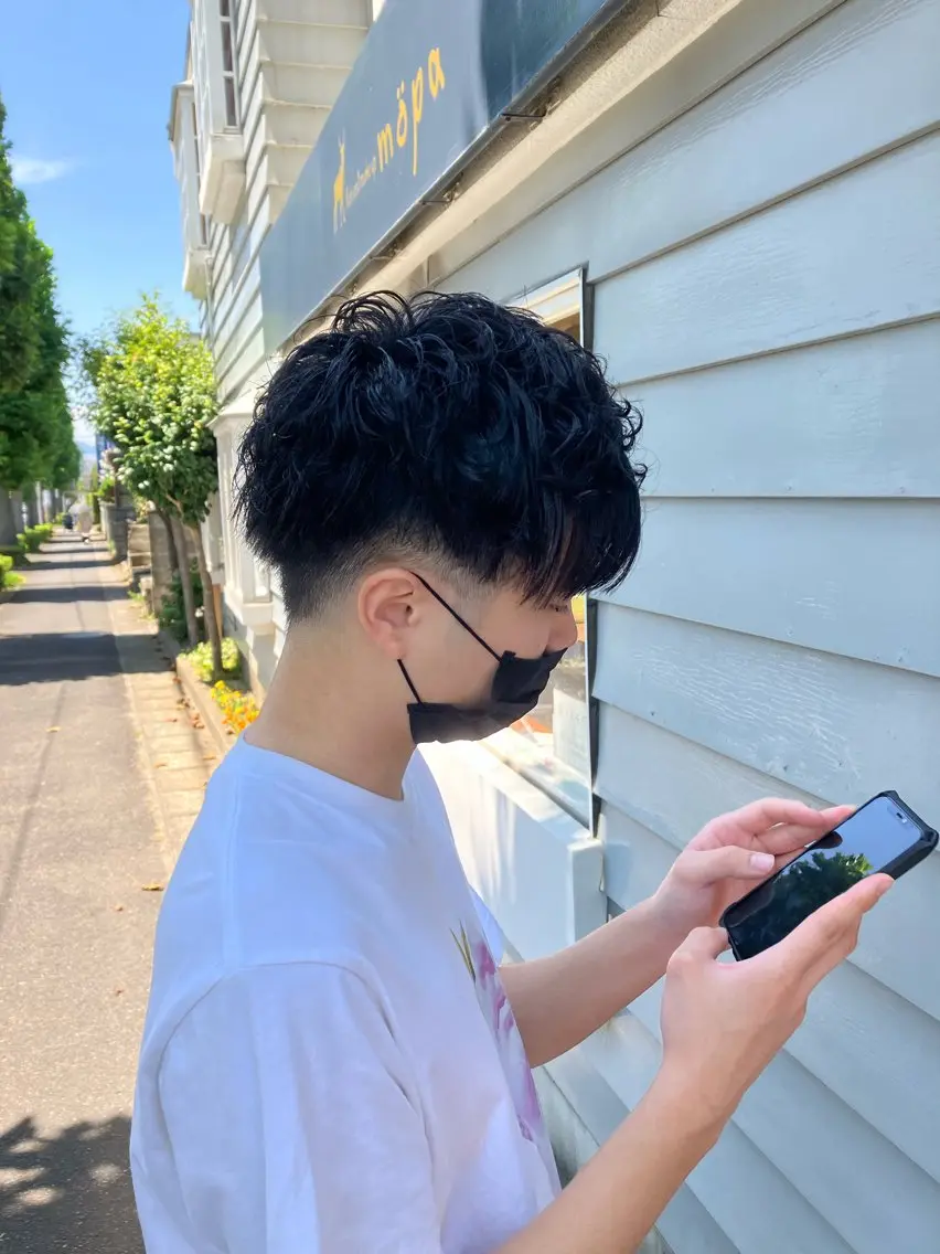 パーマ メンズ カット パーマ 佐藤 悠生 メンズパーマ.カットのヘアスタイル