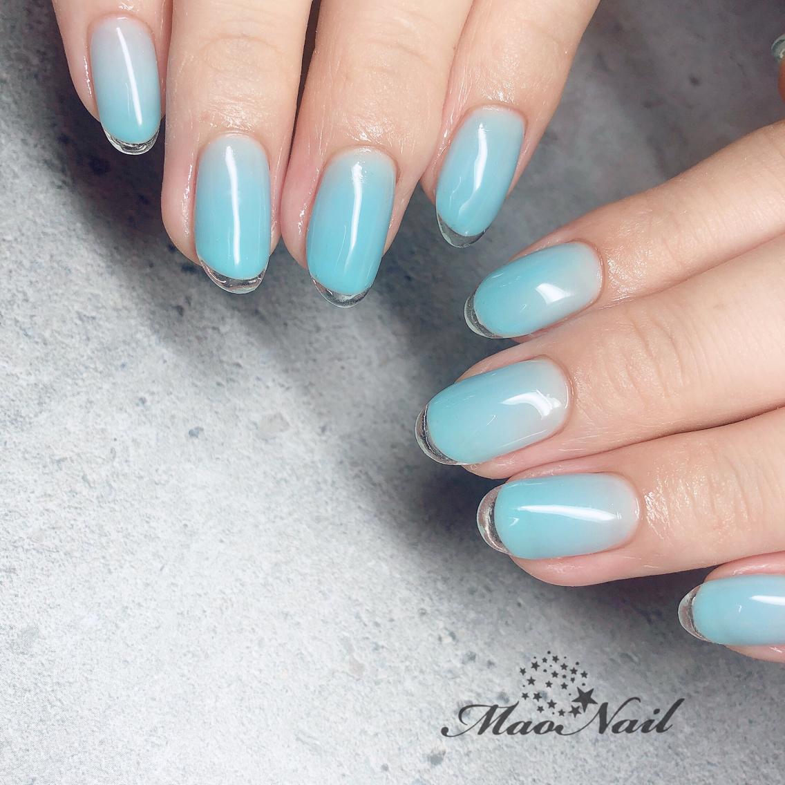 ネイル クリアネイル フレンチネイル mao nailのネイルデザイン