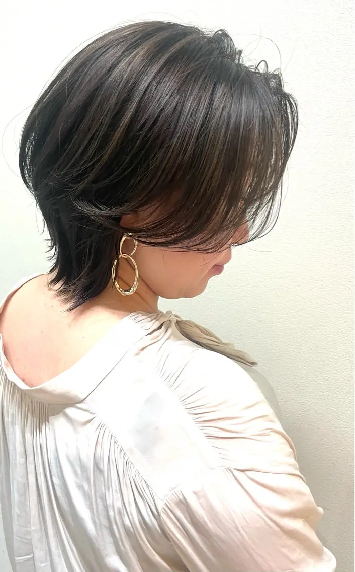 ショート カラー 顔周りカット 韓国風ヘア ウルフカット カット ヘアカラー トリートメント 骨格整形カット/ ショート✂️堀夢哉のヘアスタイル
