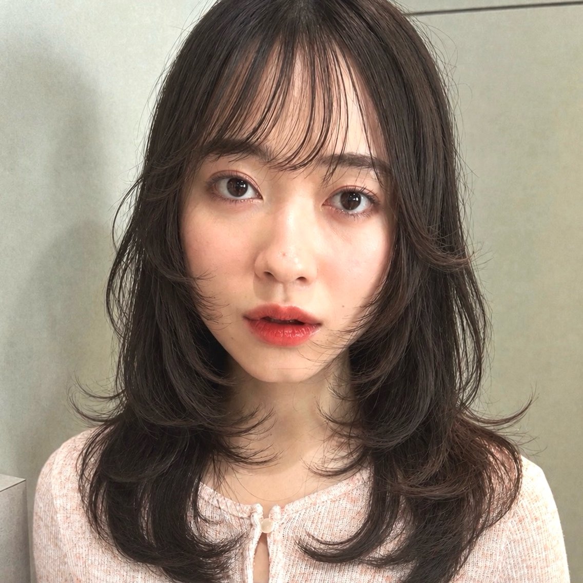 セミロング レイヤーカット 似合わせカット/ヘア セット/MIHO🎀のヘアスタイル