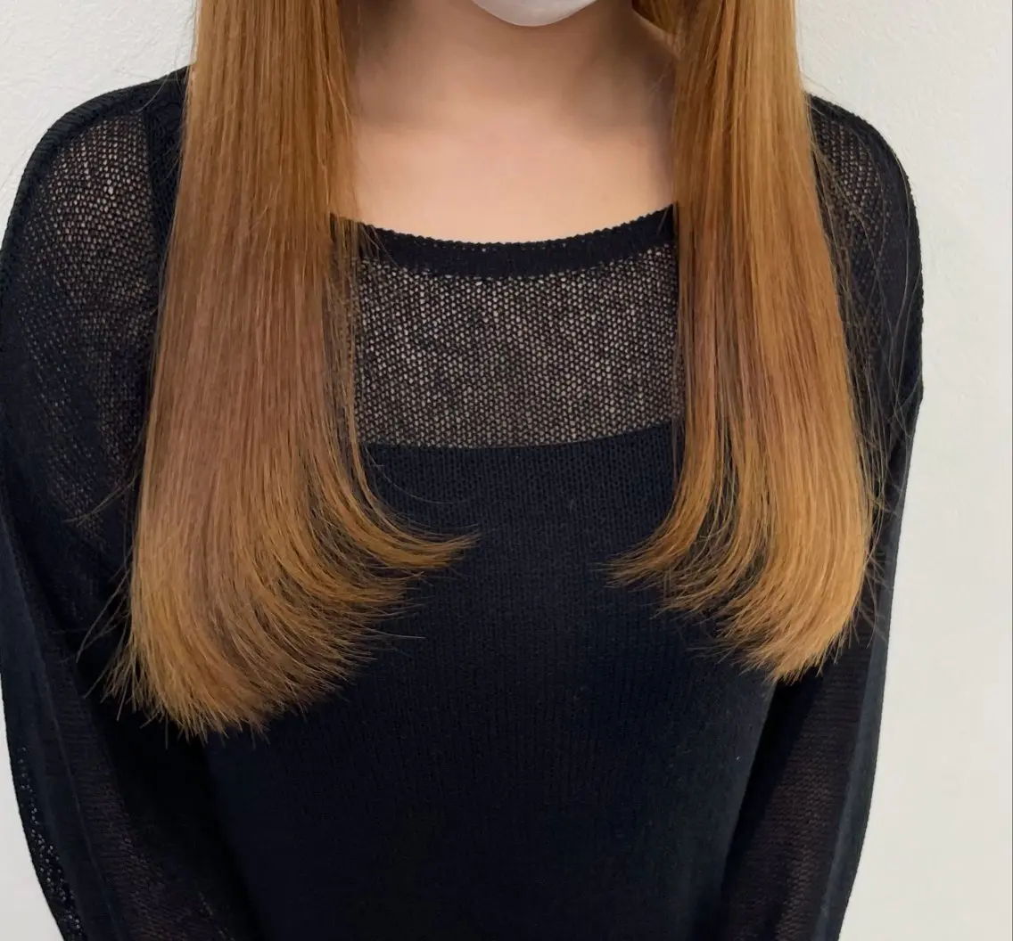 ロング レイヤーカット ロング ローレイヤー 堀 綾花のヘアスタイル