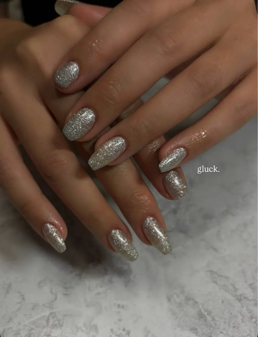 ネイル ラメ(グリッター) ハンドネイル gluck sakiのネイルデザイン