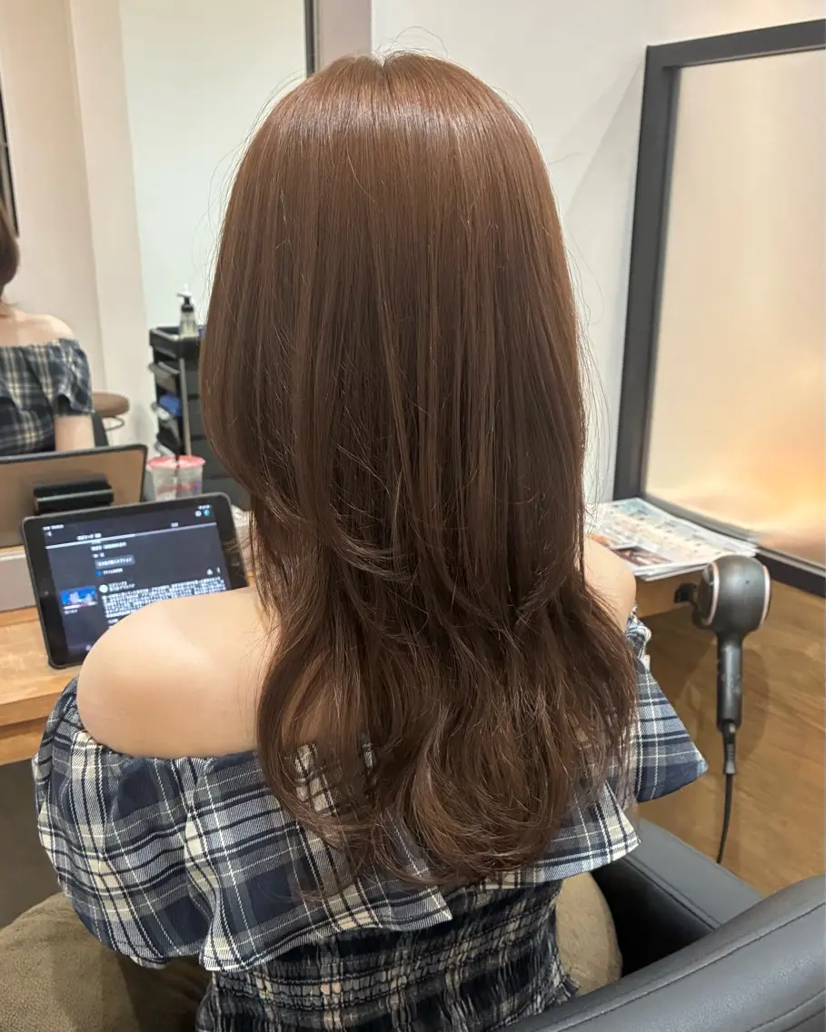 セミロング カット ヘアカラー トリートメント 柴田真衣 /ナチュラル/半個室のヘアスタイル