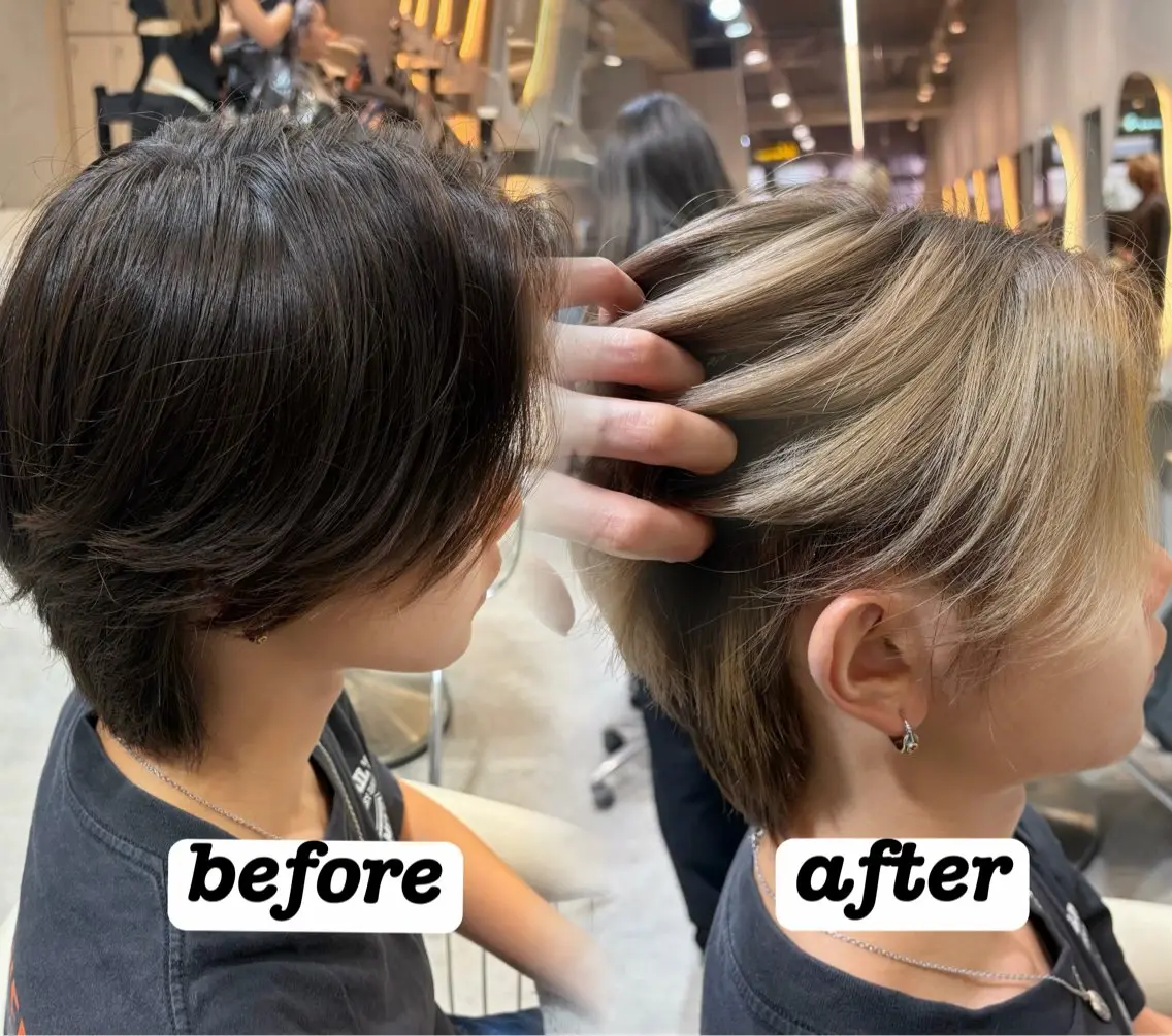 ロング カラー パーマ ヘアアレンジ メンズ デザインカラー ダブルカラー/ベー ジュ/レイヤー/ハルのヘアスタイル