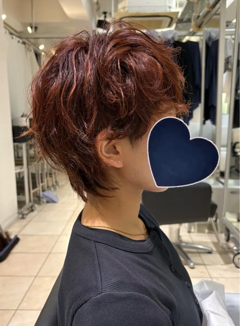ショート パーマ ウルフカット ショートカット/ カラーARAI🫧のヘアスタイル