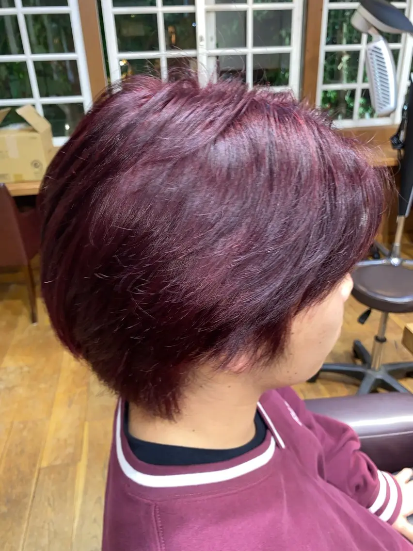ショート カラー ヘアカラー 有田 隼のヘアスタイル