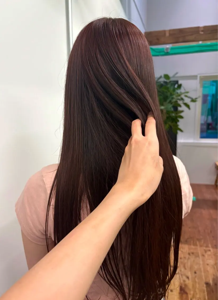 カラー ヘアカラー トリートメント 福田 梨七のヘアスタイル
