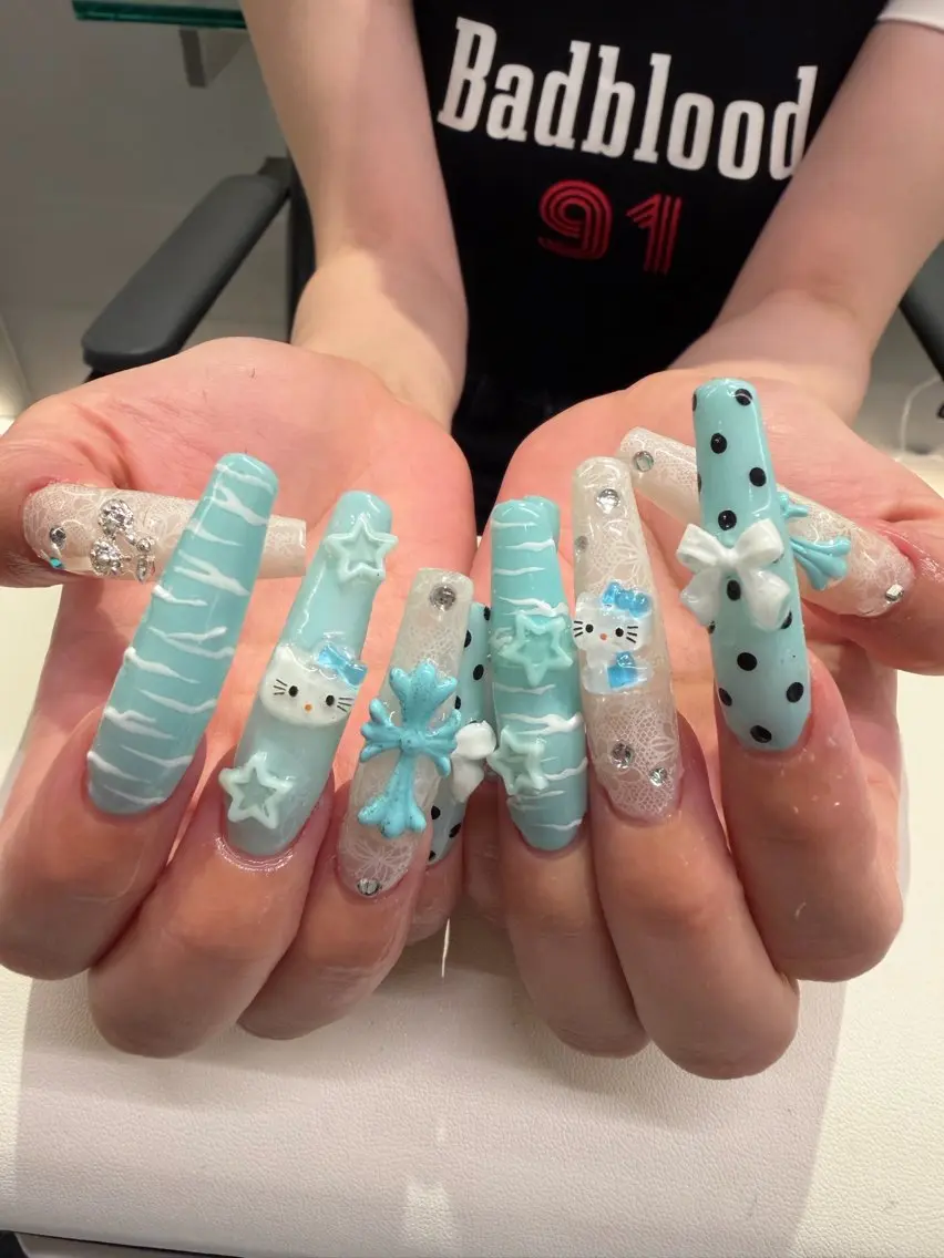 ネイル アートネイル ハンドネイル 🎵AIRI/ヘアー ⭐︎アートネイル🪽のネイルデザイン