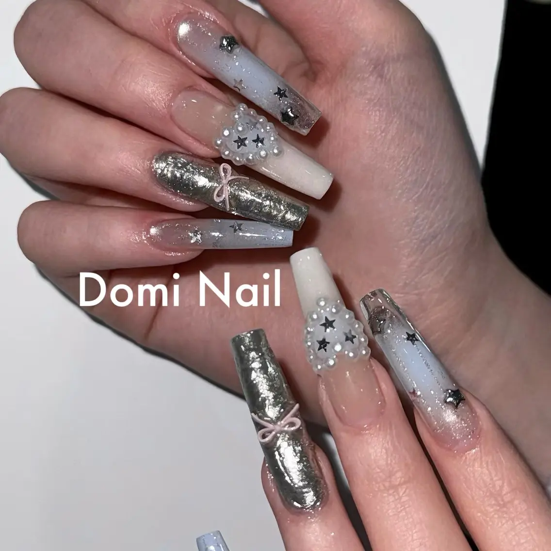 ネイル ロングネイル 持ち込み ネイルチップ ハンドネイル Domi Nail Salonのネイルデザイン