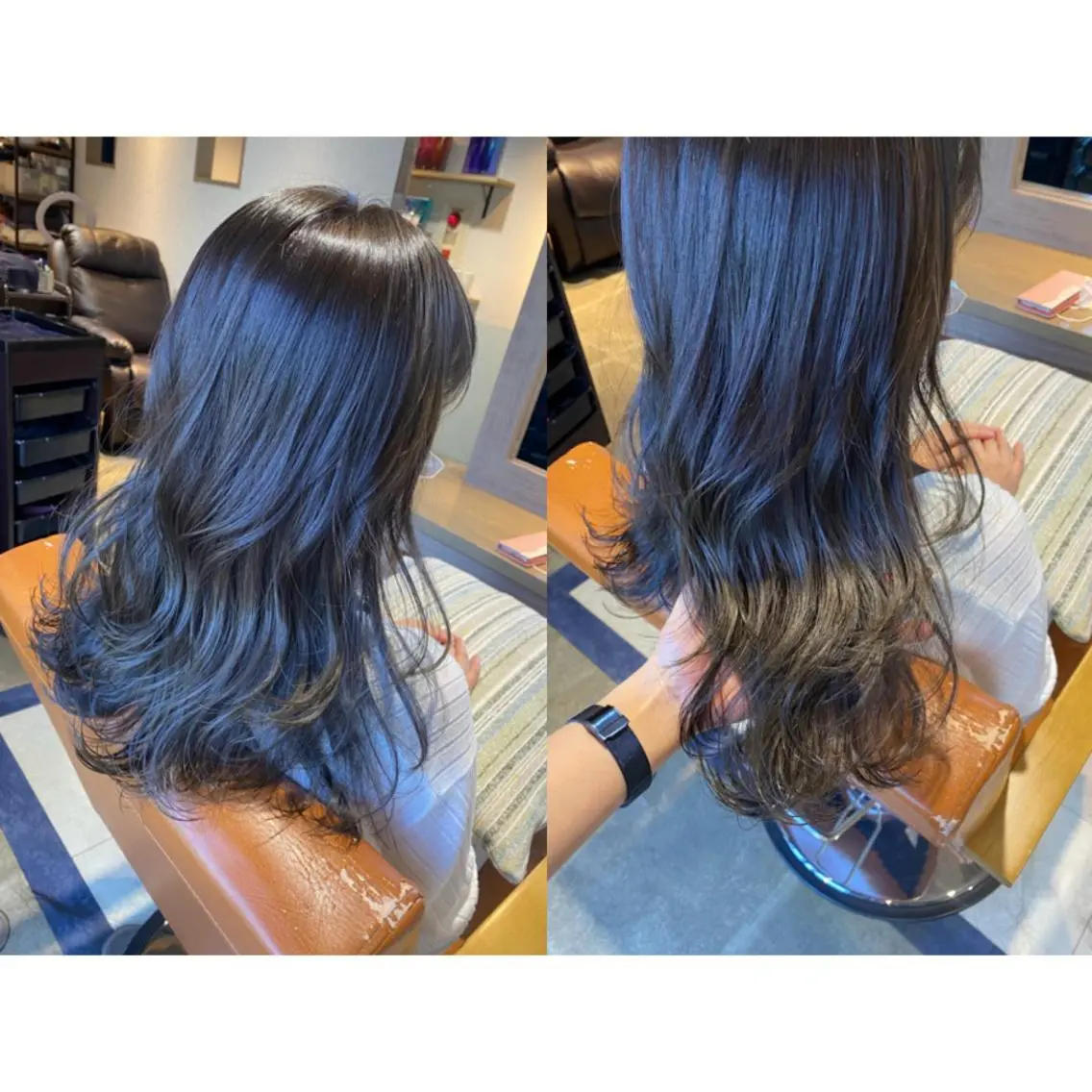 カラー アッシュ カット ヘアカラー トリートメント 🩵盛れる顔周りヘア EMI🩵のヘアスタイル