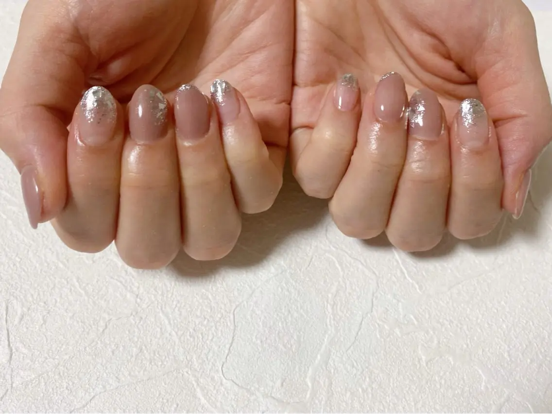 ネイル オーロラネイル フットネイル フレンチネイル ジェルネイル 韓国ネイル ハンドネイル kiki nail たまプラーザのネイルデザイン