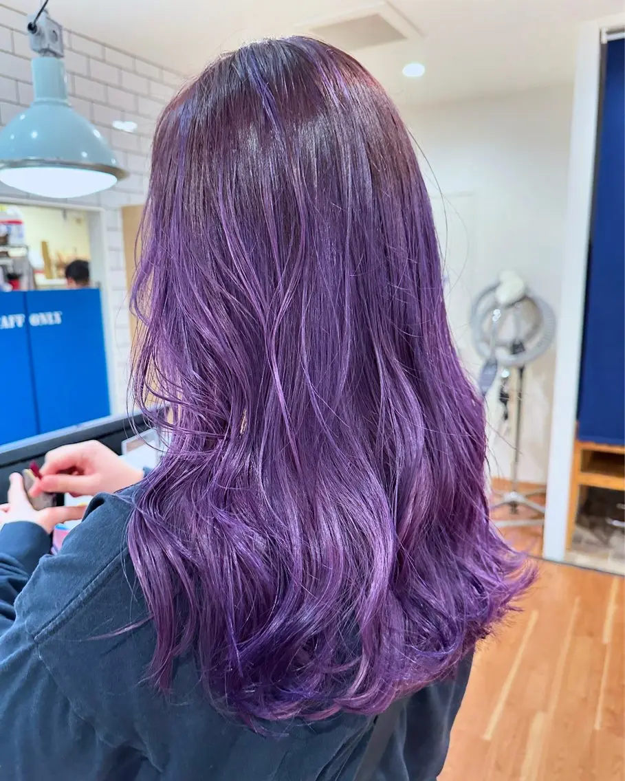 ロング ヘアカラー 森 結輝のヘアスタイル