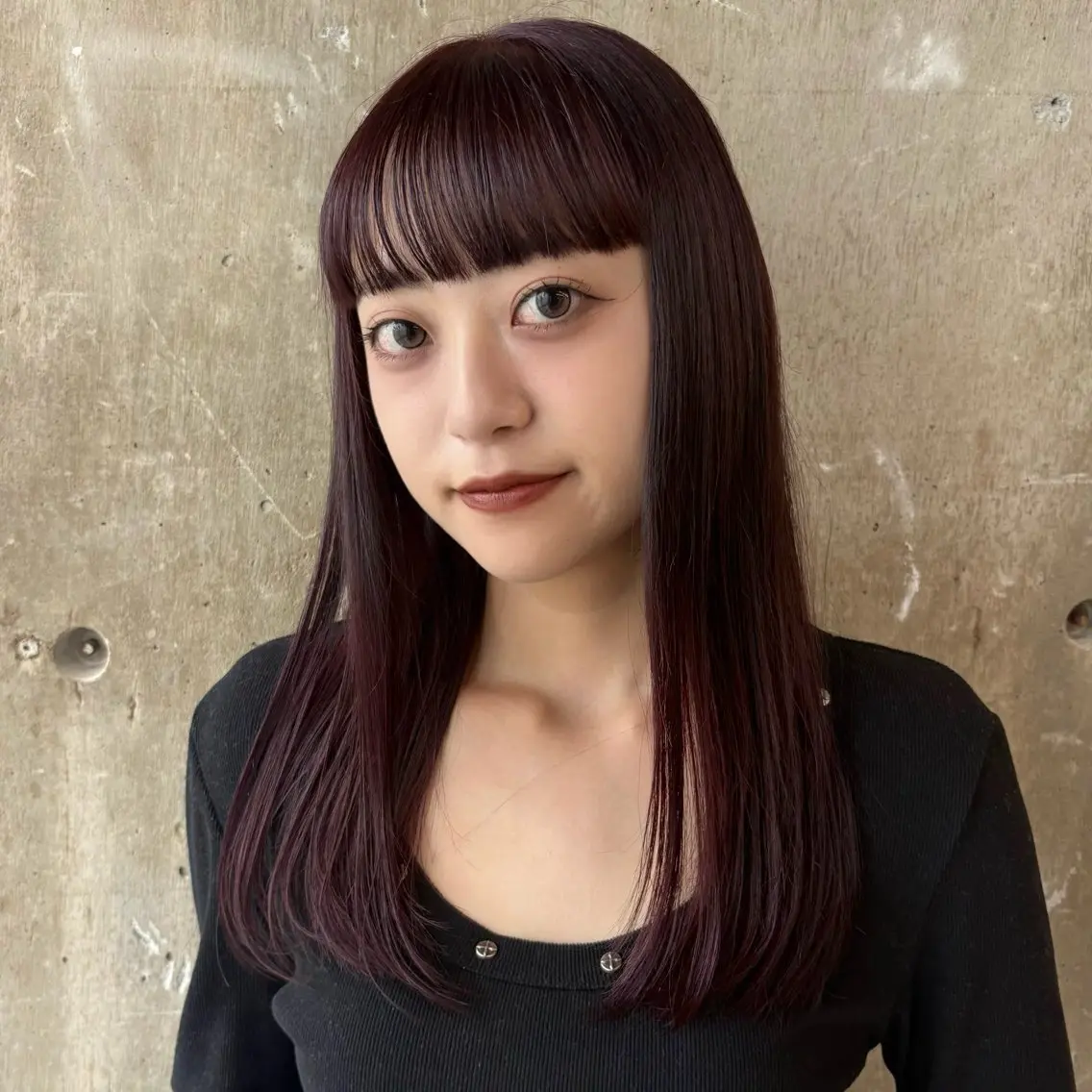 カラー カシス レッドカラー kii｜ ゆきな｜福岡美容室のヘアスタイル
