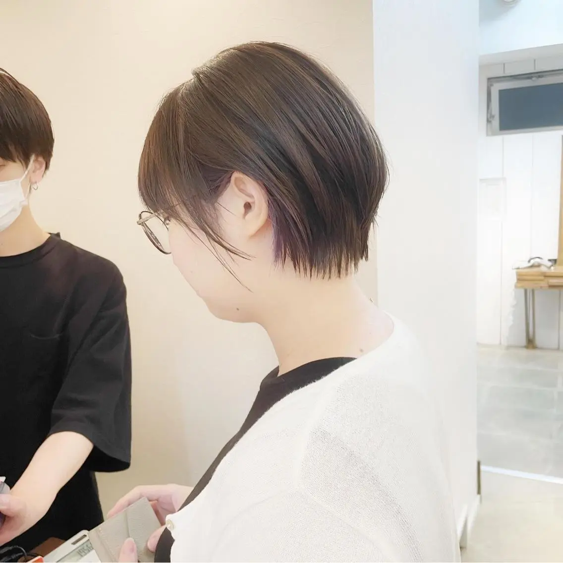 ショート ショートレイヤー 丸みショート くびれヘア くせ毛 レイヤーカット 👑銀座ショート/ 絶壁補正/金子涼👑のヘアスタイル