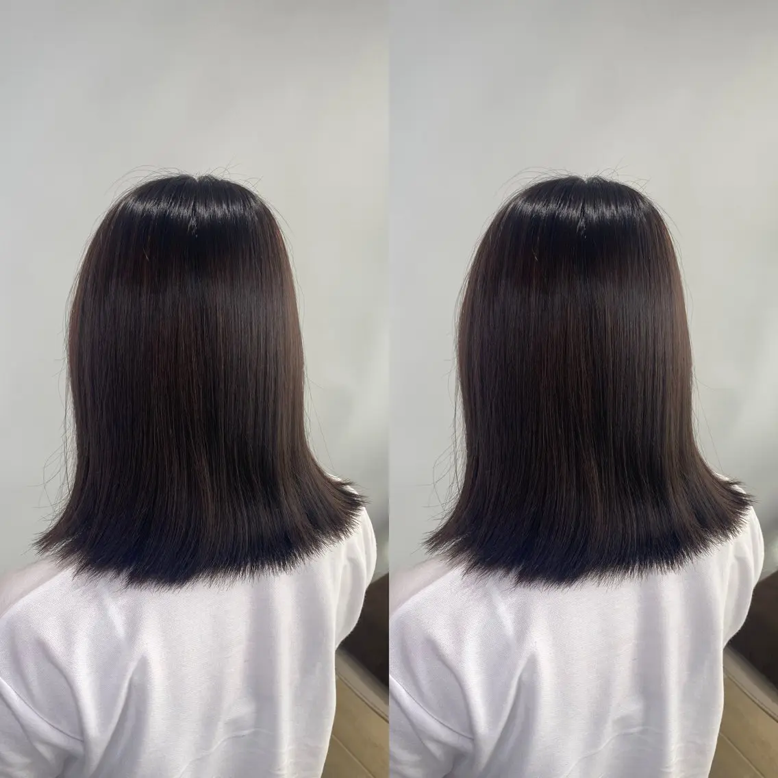 ミディアム カラー カット ヘアカラー オーガニックカラー/ 髪質改善/暗髪/ボブのヘアスタイル