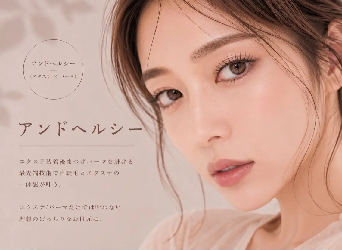【アンドヘルシー】LEDフラットラッシュ×ラッシュリフト80本までの写真