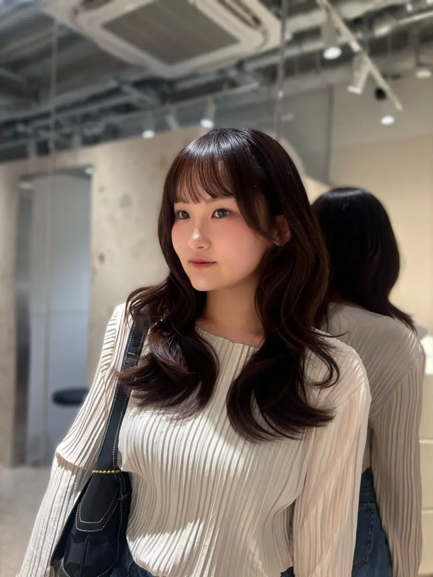セミロング 髪質改善 レイヤーカット トリートメント カット トリートメント 韓国レイヤー/ 渋谷/KANAのヘアスタイル